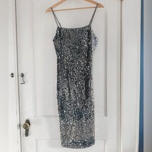 Forever21 Silver Sequin Dress